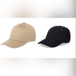 DEAL ‼️ BLACK AND BEIGE BASEBALL CAPS FOR $11